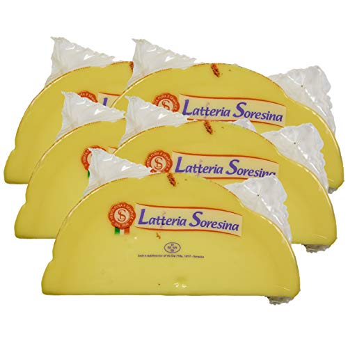 Food-United Provolone Käse Gran Soresina 5x ca. 1 Kg Italienischer-Pasta-Filata-Schnittkäse pikant wüzig-kräftig aromatisch schmelzbar weicher Teig von S.Mile GmbH