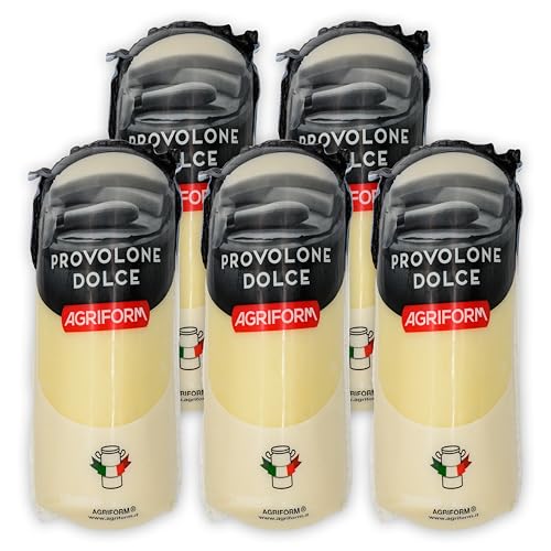 Food-United Provolone Käse Gran Soresina 5x ca. 1 Kg Italienischer-Pasta-Filata-Schnittkäse pikant wüzig-kräftig aromatisch schmelzbar weicher Teig von S.Mile GmbH