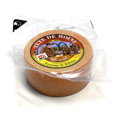 Food-United TETE DE MOINE AOC-AOP Schweizer Mönchskopf-Käse 420 g Swiss-Girolle Monks-Head-Cheese Berner Jura Halb-Fester-Schnittkäse blumig-würzig original mit g.U. Siegel von S.Mile GmbH