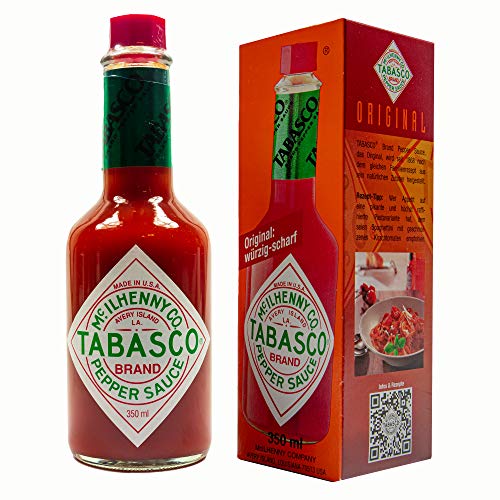 Food-United Tabasco Pepper Sauce Soße 1 Glasflasche 350ml original fruchtig scharf nur 3 natürliche Zutaten keine Konservierungsstoffe ohne zusätzliche Aromen 3 Jahre in Holzfässern gereift von S.Mile GmbH