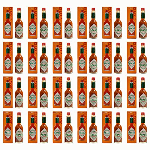 Food-United Tabasco Pepper Sauce Soße 24 Glasflaschen 60ml original fruchtig scharf nur 3 natürliche Zutaten keine Konservierungsstoffe ohne zusätzliche Aromen 3 Jahre in Holzfässern gereift von S.Mile GmbH