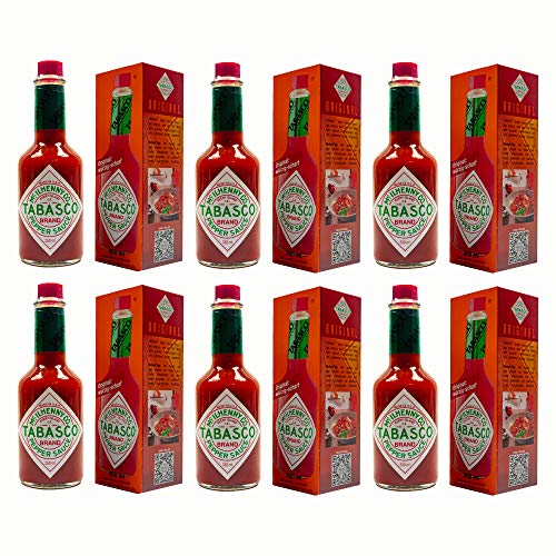 Food-United Tabasco Pepper Sauce Soße 6 Glasflaschen 350ml original fruchtig scharf nur 3 natürliche Zutaten keine Konservierungsstoffe ohne zusätzliche Aromen 3 Jahre in Holzfässern gereift von S.Mile GmbH