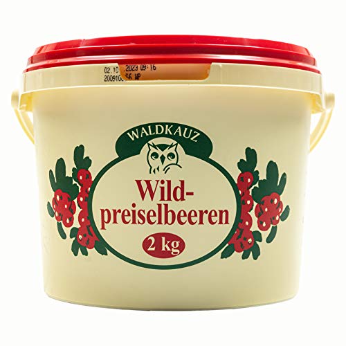 Food-United Wild-Preiselbeeren 2000g köstlich herb fruchtig-sauer würzig süß Wild-Fleisch-Gerichte Camembert Kuchen Konfitüre schonend veredelt handgesammelt Wildfrucht von S.Mile GmbH