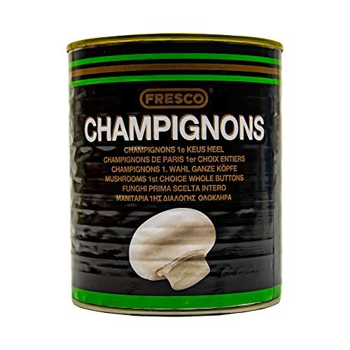 Food-United weiße Champignons ganze Köpfe 1 Dose Füllmenge 800g ATG 460g gekocht tolles Champignon-Aroma keine Zusätze ohne Konservierungsstoffe 1. Wahl Premium Qualität ohne Aroma-Zusätze von S.Mile GmbH