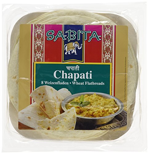 Sabita Chapati, Weizenfladen 8 Stück, 12er Pack (12 x 320 g) von SABITA