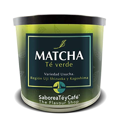 SABOREATE Y CAFE THE FLAVOUR SHOP Matcha Tee Japanischer Grüner Uji Shizuoka und Kagoshima Pulver 100% Original Japanischer Green Tea Zeremoniell- Klasse Vielfalt Usucha 100 gr von SABOREATE Y CAFE THE FLAVOUR SHOP