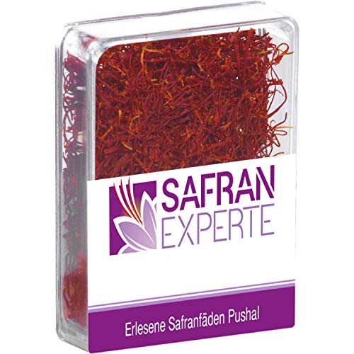 Safranfäden 2,3 Gr. in Dose Qualität Pushal viel Volumen lange Fäden günstig SAFFRON von SAFRAN EXPERTE