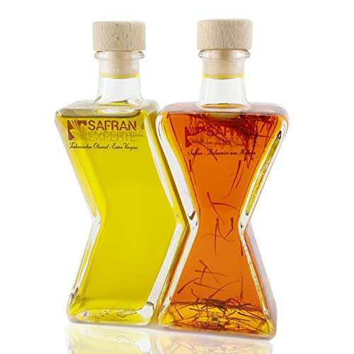 Geschenkset ITALIEN - Olivenöl Extra Vergine & Safran-Balsamico di Modena mit Safranfäden von SAFRAN EXPERTE