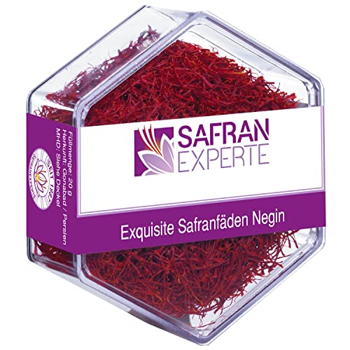 Safran Fäden Negin aromatisch intensive Farbe für Kochen und Backen Saffron threads (20) von SAFRAN EXPERTE