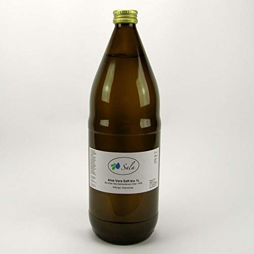 6x Sala Bio Aloe Vera Saft 100% Direktsaft 600mg/L Aloverose 1000 ml 1 L Liter Glasflasche von SALA