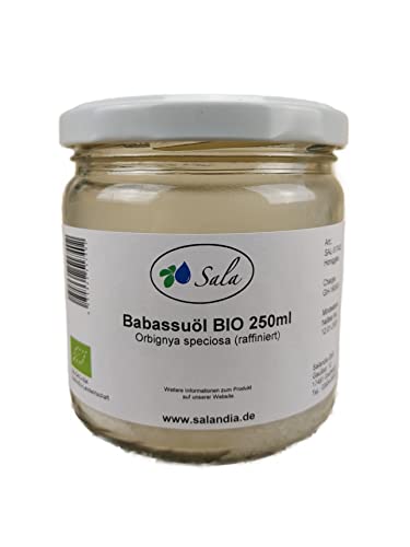 Sala Babassuöl raffiniert food grade BIO (250 ml Glas) von Sala