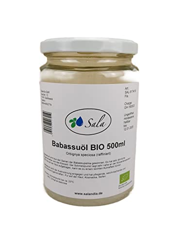 Sala Babassuöl raffiniert food grade BIO (500 ml Glas) von Sala