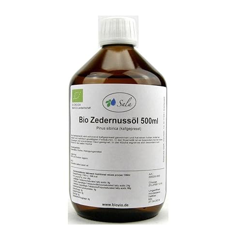 Sala Zedernussöl kaltgepresst bio 500 ml Glasflasche von Sala