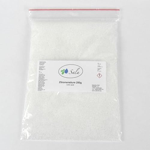 Sala Zitronensäure E330 Lebensmittelqualität 250 g Beutel von Sala