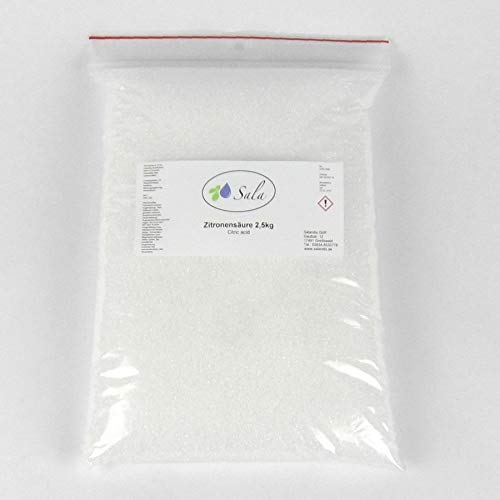 Sala Zitronensäure E330 Lebensmittelqualität 2500 g 2,5 kg von Sala