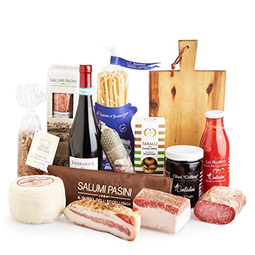 Cesto Gastronomico Eccellenze Italiane Salumi Pasini® | Geschenkbox mit typisch italienischen Produkten | Perfekt für Weihnachten oder jeden anderen Anlass von Salumi Pasini