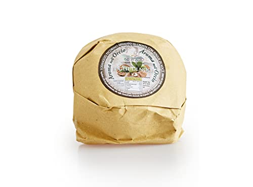 Formaggio Foglie di Noce | Pecorino-Käse in Walnussblättern gereift | 500 gr | Mit 100% italienischer Schafsmilch von Salumi Pasini