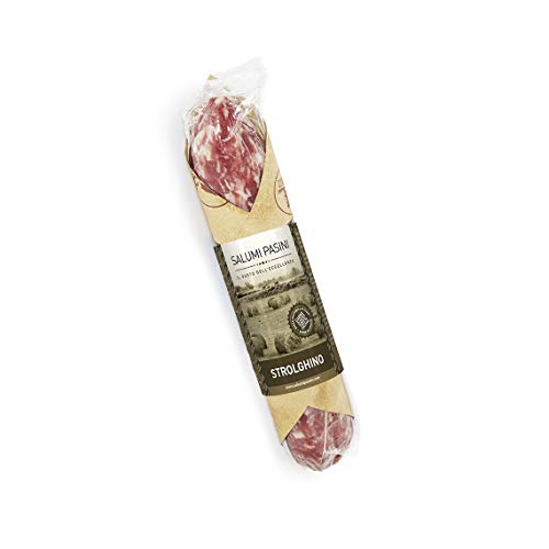 Salame Strolghino Salumi Pasini® | Typische Salami aus Parma | Vakuumverpackt | 200 gr | 100% italienisch | Gluten- und Laktosefrei von Salumi Pasini