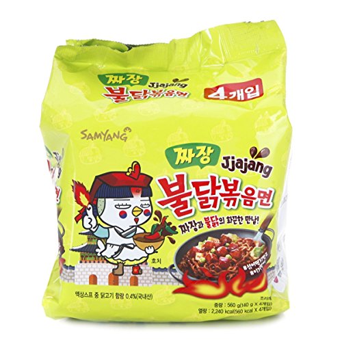 Samyang Jjajang Buldak Bokkum Ramen Pack of 5 Hot Spicy Chicken Flavor Ramen with Black bean von SAMYANG