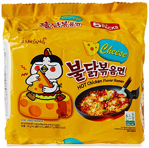 Samyang Käse Sorte Hot Chicken Ramen Nudeln, 140 g von SAMYANG