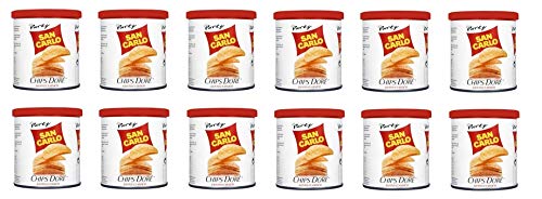 12x San Carlo Chips Dorè Gusto Classico Patatine Kartoffelchips gesalzen Snack Kartoffel chips 45g Tube von SAN CARLO