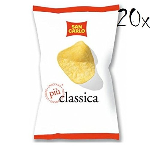 20x San Carlo Classica Chips Patatine Kartoffelchips gesalzen 50g Kartoffel chips von SAN CARLO