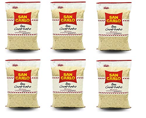 6x San Carlo PanGrattato Paniermehl Weiß Brotknuspriges Brot zu machen 500 g von SAN CARLO
