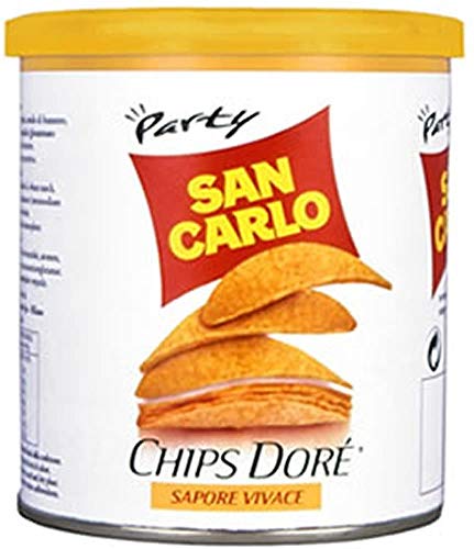 San Carlo Chips Dorè Gusto Classico Patatine Kartoffelchips gesalzen Snack Kartoffel chips 45g Tube von SAN CARLO