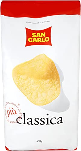 San Carlo Classica trasparente Chips Patatine Kartoffelchips gesalzen 450g Kartoffel chips von SAN CARLO