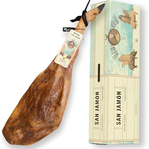 SAN JAMÓN: 100% Iberischer Eichelschinken, Pata Negra Gran Reserva. 36 Monate gereift, 8,5-9 kg. von SAN JAMÓN