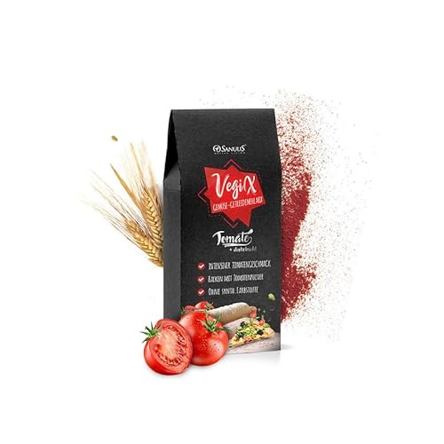 SANUUS VegiX Natürliche Lebensmittelfarbe Bio Tomatenpulver Backmischung Set 500g - Gesunde Backmischungen Brot mit Weizenmehl 550 für Nudeln, Brotbacken und zum Backen aus Bayern von SANUUS Better Living