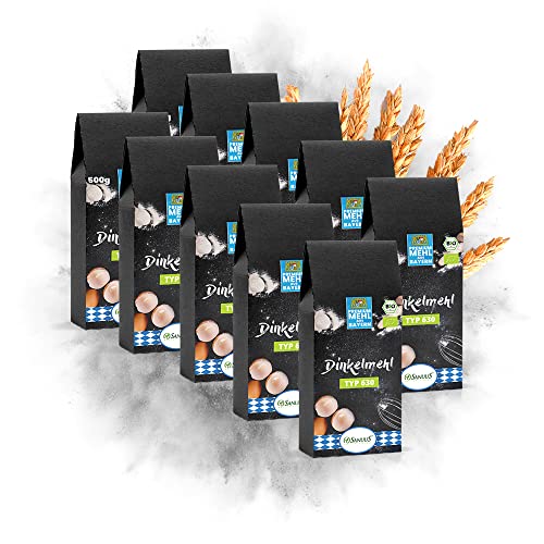 SANUUS Bio Dinkelmehl 630 10kg ALLGÄU - Bäckermehl Brotbackmischung Bio Dinkel mit geringer Ausmahlung und mehr Mineralien & Spurenelementen aus regionalem Vollkorn Getreide von SANUUS Better Living