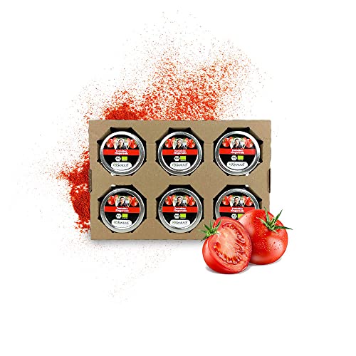 SANUUS Bio Gourmet Gewürz Salze Tomate 6x120g - Gewürze & Salz zum Kochen, Grillen oder als Geschenke zur Hauseinweihung - Besonderes Gourmet Kräuter Gewürzsalz aus dem Allgäu von SANUUS Better Living
