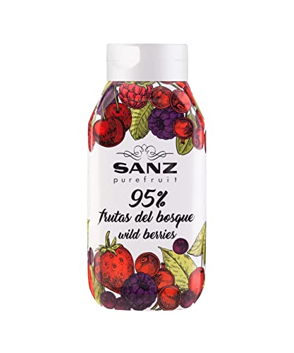 Waldfrucht Püree Sanz – 95 % Frucht – 1L – Für Cocktails, Desserts, Shakes – Ohne Kühlung, vegan von SANZ