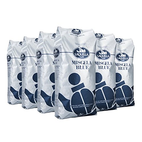 SAQUELLA Espresso Miscela Blue, 1000g, 6er Pack von SAQUELLA