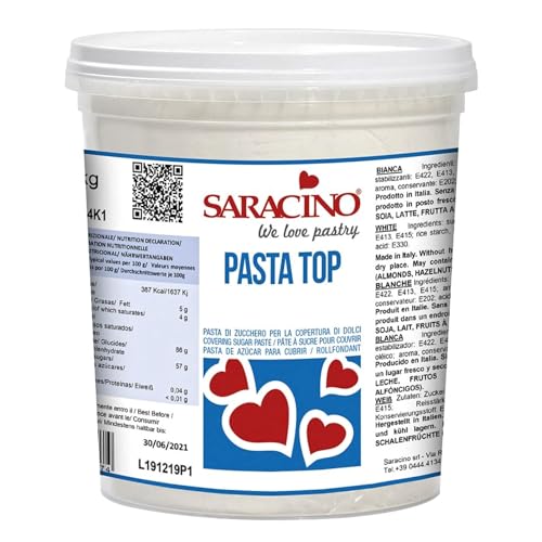 Saracino Fondant Top Weiß Zum Eindecken 1 kg Made In Italy von SARACINO We love pastry