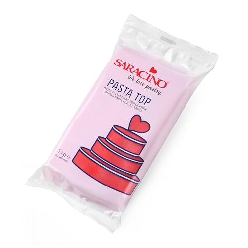 Saracino Top-Zuckerpaste zum Überziehen von 1000 g Fondant, hergestellt in Italien, rote Farbe von SARACINO We love pastry