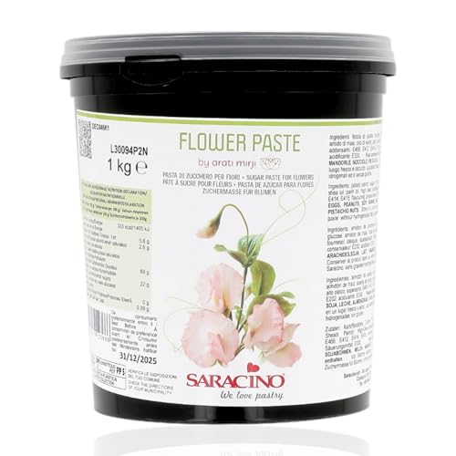 Saracino Zuckerpaste für Blumen 1 Kg - FLOWER PASTE by ARATI MIRJI von SARACINO We love pastry