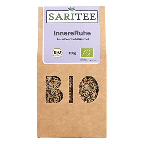 SARITEE Bio InnereRuhe lose I Loser Tee mit aromatischem Bio Fenchel I Anis I Kümmel I aus kontrolliert biologischem Anbau I Detox Tee I Gute Nacht Tee I Magentee I 100 g von SARITEE