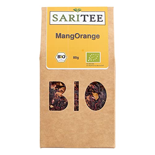 SARITEE Bio MangOrange lose I Früchtetee mit erlesenen Früchten aus kontrolliert biologischem Anbau I Früchtetee lose I Erfrischender Frucht Tee I Premium Tee I 80 g von SARITEE