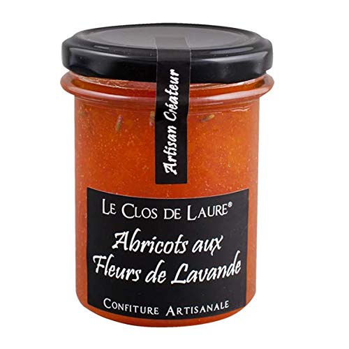 Le Clos de Laure, Aprikosenkonfitüre aus der Provence mit Lavendelblüten, aus Frankreich, 220g von Le Clos de Laure
