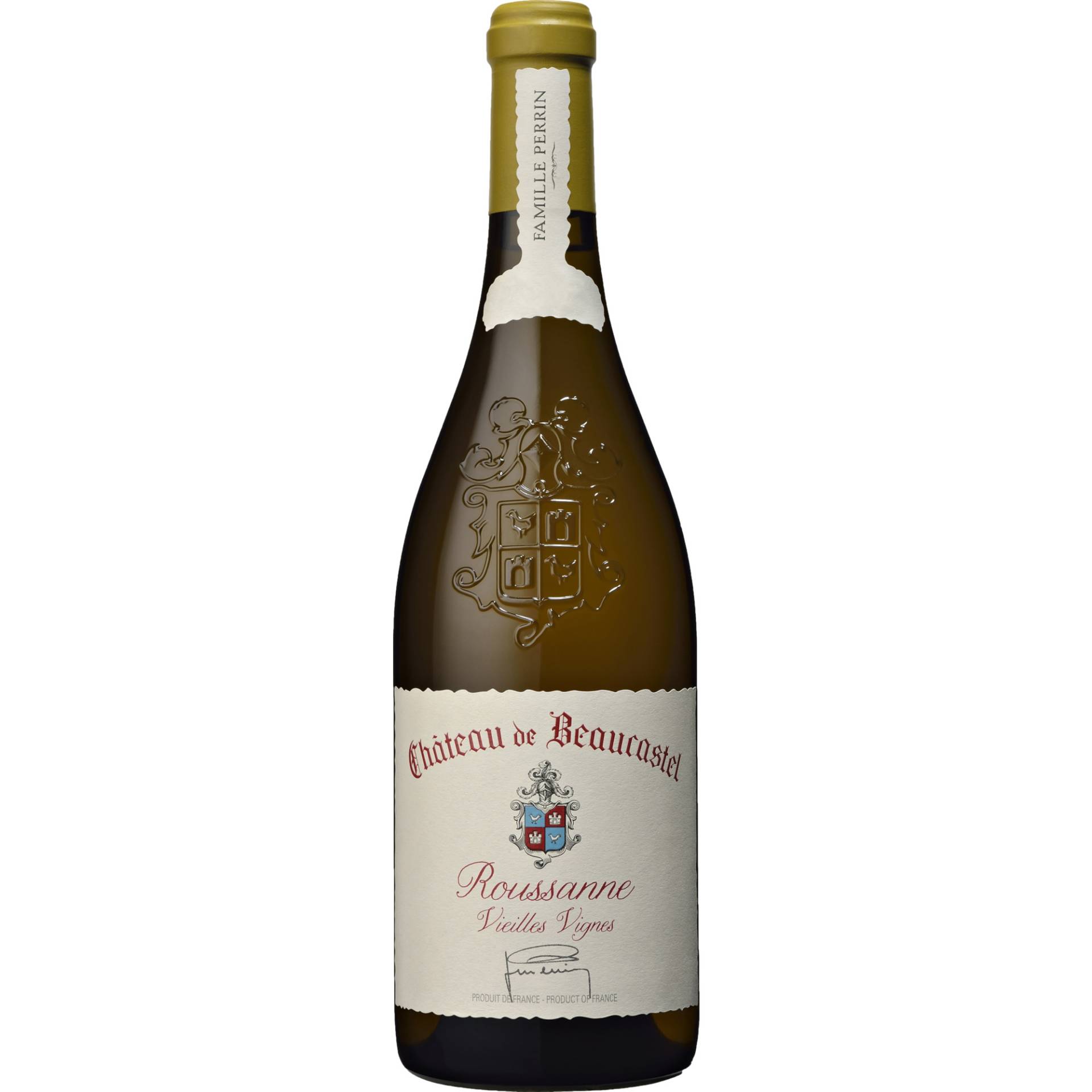 Château de Beaucastel Roussanne Vieilles Vignes, Châteauneuf-du-Pape AOP, Rhône, 2021, Weißwein Château de Beaucastel Roussanne Vieilles Vignes, Châteauneuf-du-Pape AOP, Rhône, 2021, Weißwein von SAS Perrin et Fils, 2321 Route de Jonquieres, 84100 Orange