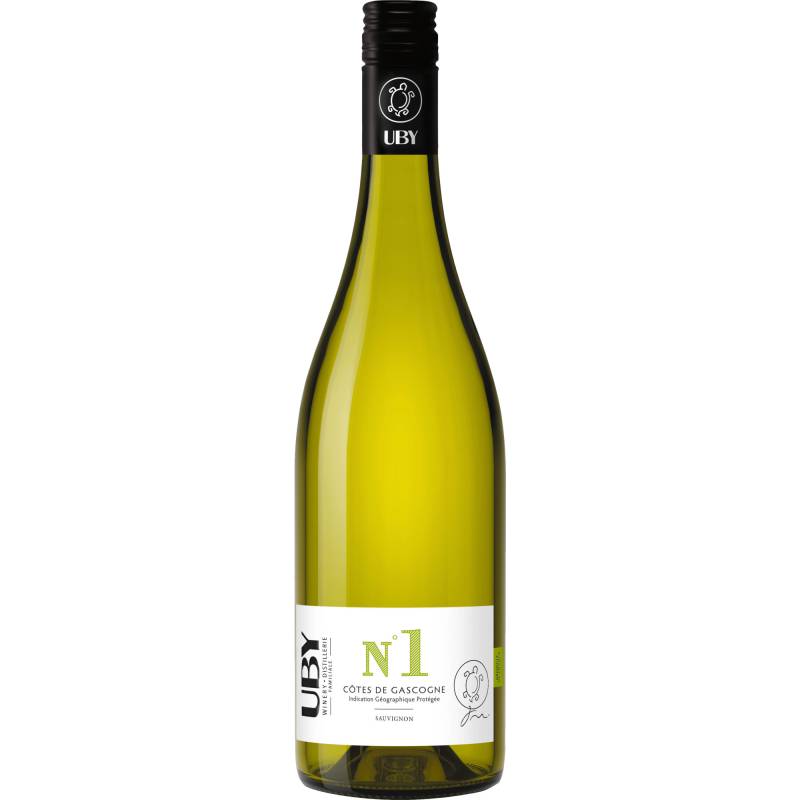 Uby N°1 Sauvignon Blanc, Côtes de Gascogne IGP, Südwestfrankreich, 2023, Weißwein von SAS SDU Distribution du Domaine UBY, F32150 Cazaubon, France