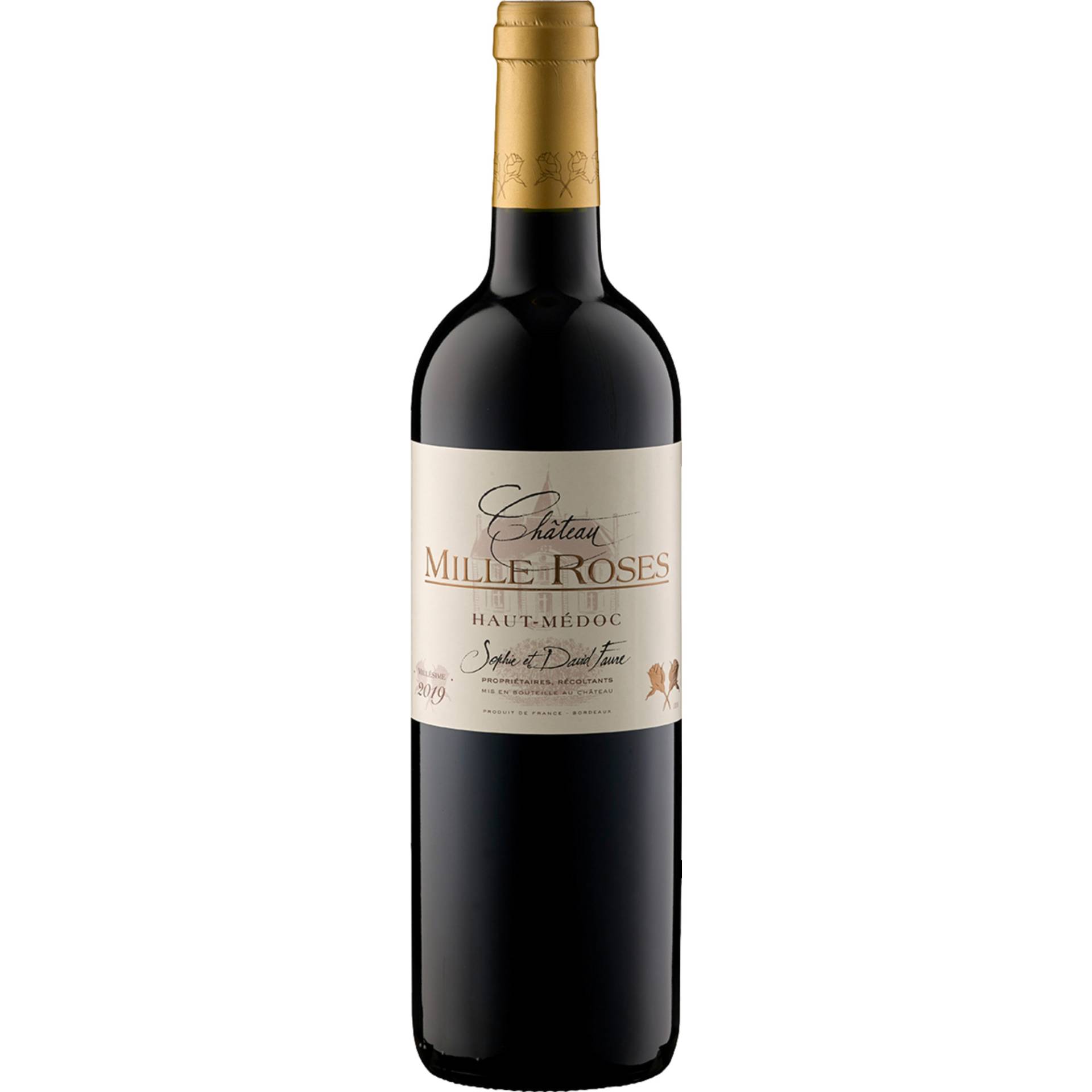 Château Mille Roses Haut Medoc, Haut Medoc AC, Bordeaux, Bordeaux, 2019, Rotwein von SAS Samazeuilh et Cie, 33133 Galgon - France