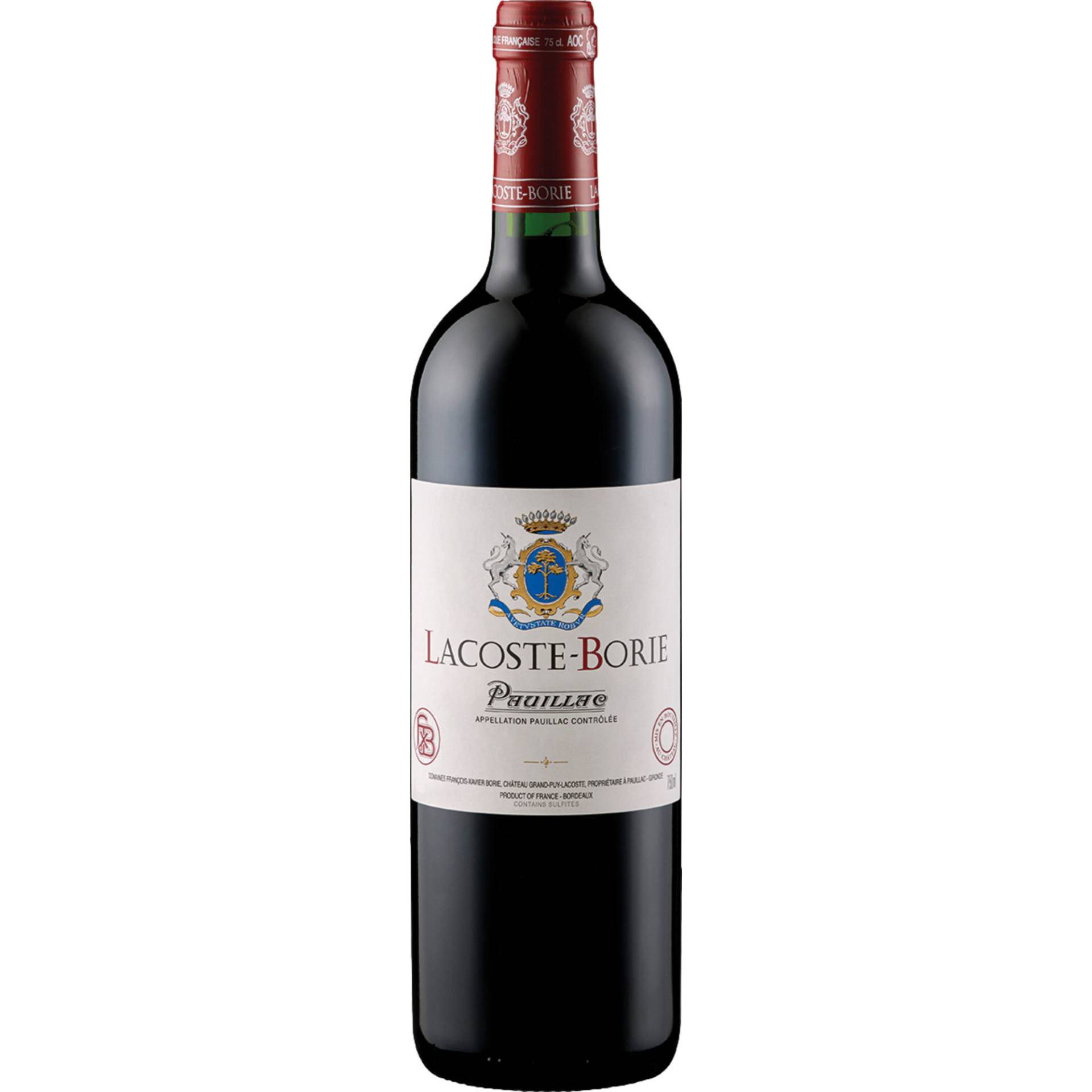 Lacoste-Borie, Pauillac AOC, Bordeaux, 2016, Rotwein von SAS Samazeuilh et Cie, 33133 Galgon - France