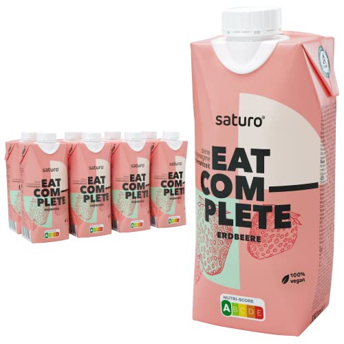 Saturo Trinknahrung Erdbeere | Astronautennahrung Mit Protein & 330kcal | Trinknahrung Mit Wertvollen Nährstoffen | 8 x 330ml von SATURO