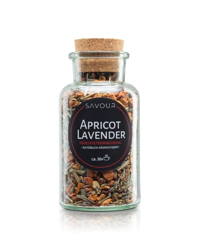 SAVOUR Früchtetee lose | aromatische Früchteteemischung ohne Zucker | 100% natürliche Zutaten | ohne künstliche Aromen | ergibt ca. 35 Tassen Tee (Apricot Lavender) von SAVOUR