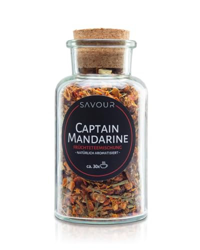 SAVOUR Früchtetee lose | aromatische Früchteteemischung ohne Zucker | 100% natürliche Zutaten | ohne künstliche Aromen | ergibt ca. 35 Tassen Tee (Captain Mandarine) von SAVOUR