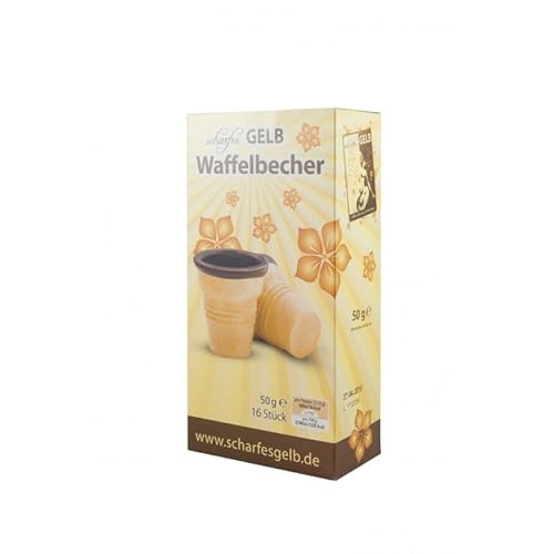 scharfesGelb Waffelbecher 16 Stück für den leckersten Eierlikör Geschmack scharfesGelb Waffelbecher 16 Stück für den leckersten Eierlikör Geschmack von SCHARFES GELB
