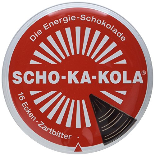 SCHO-KA-KOLA Original Zartbitter, (1x 100 g) I Schokoladen-Tafel in der Dose I Koffein Schokolade Snack I Kaffee Knabberartikel von SCHO-KA-KOLA